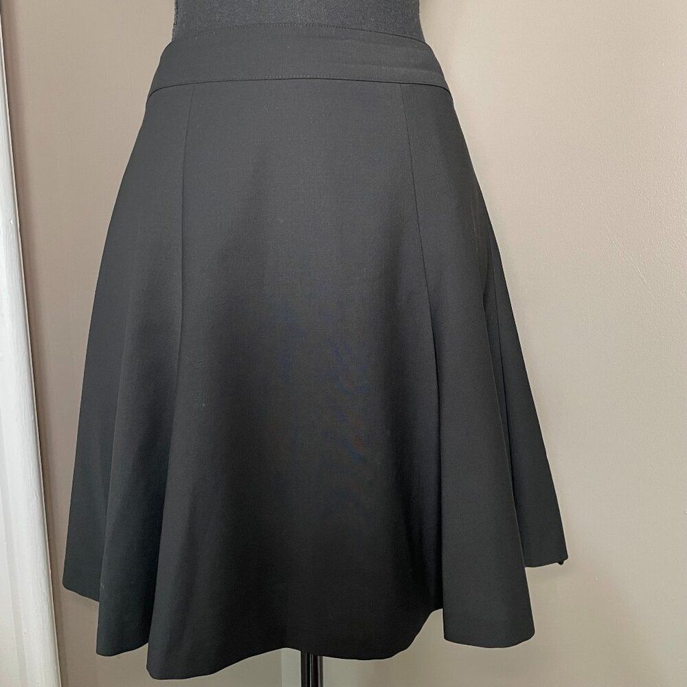 ANNA SUI Dolly Girl black wool-blend fit-and-flare skirt
